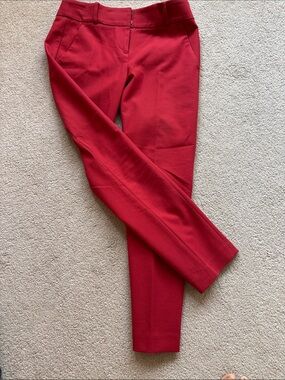 LOFT Red Slim Straight Kids Pants